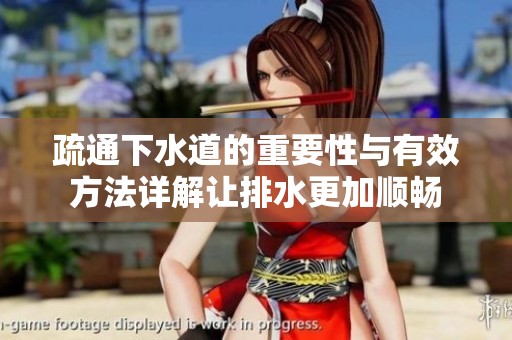 疏通下水道的重要性与有效方法详解让排水更加顺畅