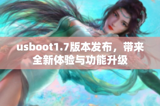 usboot1.7版本发布，带来全新体验与功能升级