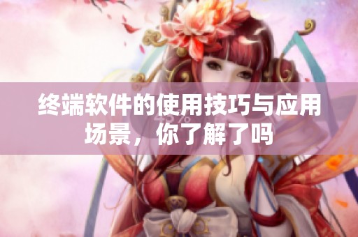 终端软件的使用技巧与应用场景，你了解了吗