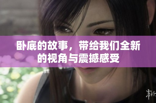 卧底的故事，带给我们全新的视角与震撼感受