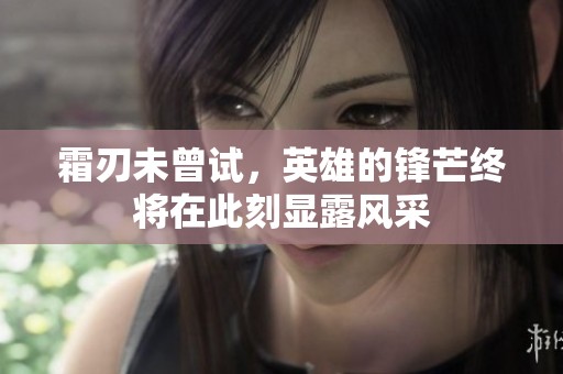 霜刃未曾试，英雄的锋芒终将在此刻显露风采