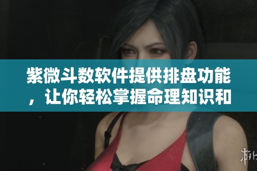 紫微斗数软件提供排盘功能，让你轻松掌握命理知识和运势分析