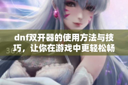 dnf双开器的使用方法与技巧，让你在游戏中更轻松畅玩双开体验
