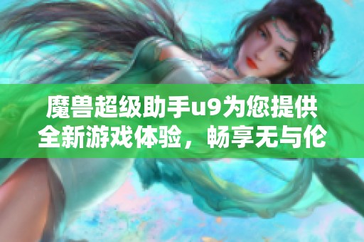 魔兽超级助手u9为您提供全新游戏体验，畅享无与伦比的乐趣和便捷服务