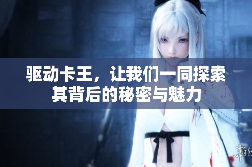 驱动卡王，让我们一同探索其背后的秘密与魅力