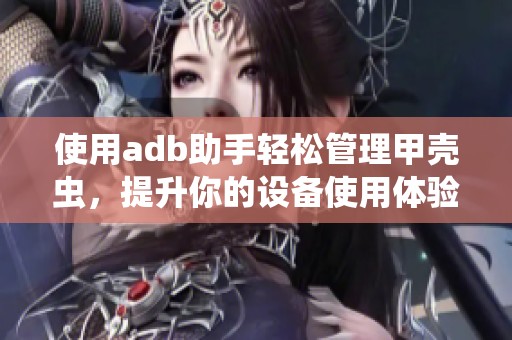 使用adb助手轻松管理甲壳虫，提升你的设备使用体验