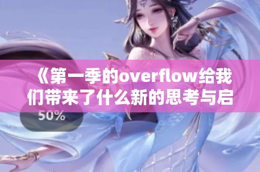 《第一季的overflow给我们带来了什么新的思考与启示》