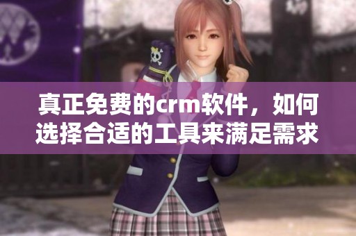 真正免费的crm软件，如何选择合适的工具来满足需求
