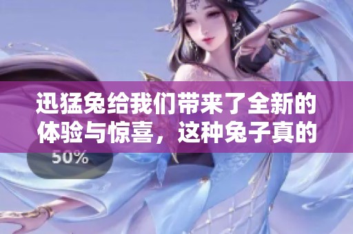 迅猛兔给我们带来了全新的体验与惊喜，这种兔子真的很特别。