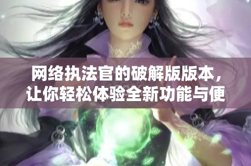 网络执法官的破解版版本，让你轻松体验全新功能与便利。