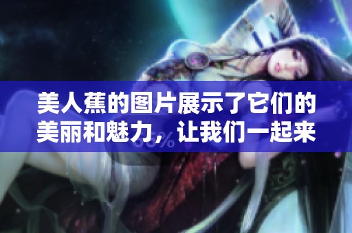 美人蕉的图片展示了它们的美丽和魅力，让我们一起来欣赏这些美丽的花朵吧