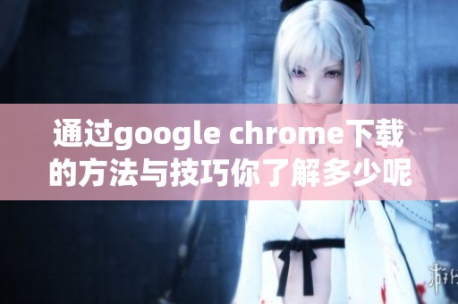 通过google chrome下载的方法与技巧你了解多少呢