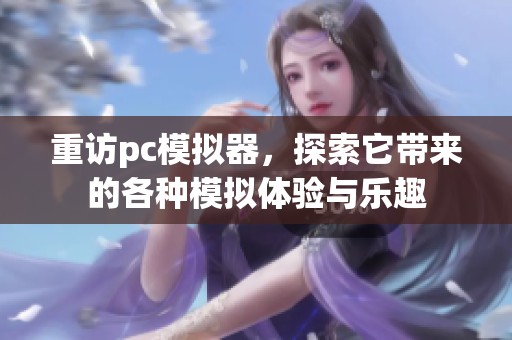 重访pc模拟器，探索它带来的各种模拟体验与乐趣
