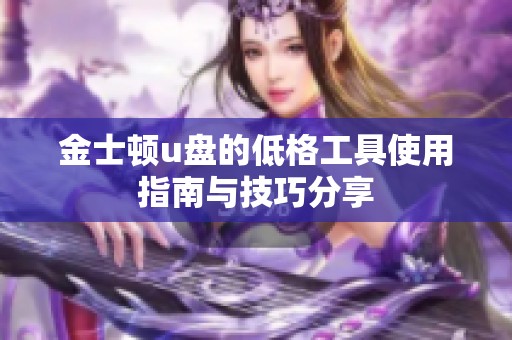 金士顿u盘的低格工具使用指南与技巧分享
