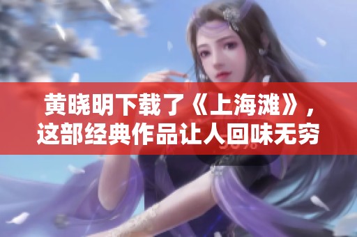 黄晓明下载了《上海滩》，这部经典作品让人回味无穷。