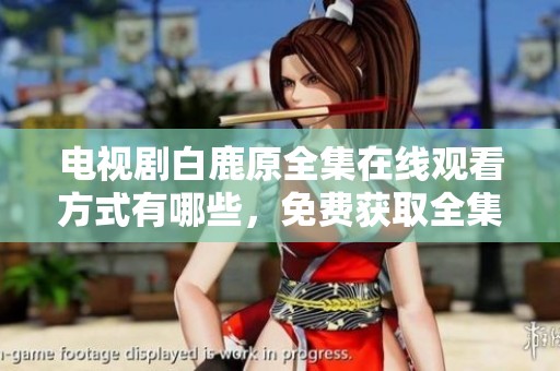 电视剧白鹿原全集在线观看方式有哪些，免费获取全集的途径和方法介绍