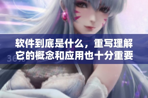 软件到底是什么，重写理解它的概念和应用也十分重要