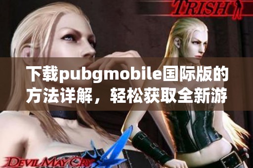 下载pubgmobile国际版的方法详解，轻松获取全新游戏体验。