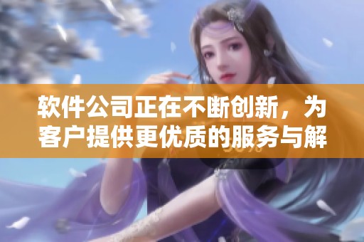 软件公司正在不断创新，为客户提供更优质的服务与解决方案