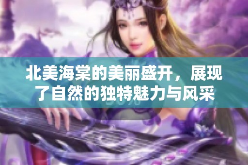 北美海棠的美丽盛开，展现了自然的独特魅力与风采