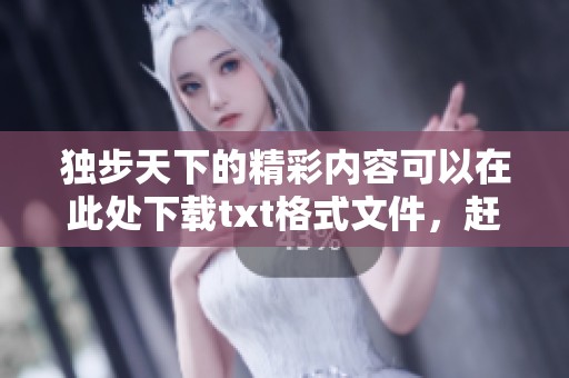 独步天下的精彩内容可以在此处下载txt格式文件，赶快来体验吧！