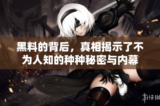 黑料的背后，真相揭示了不为人知的种种秘密与内幕