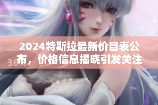 2024特斯拉最新价目表公布，价格信息揭晓引发关注