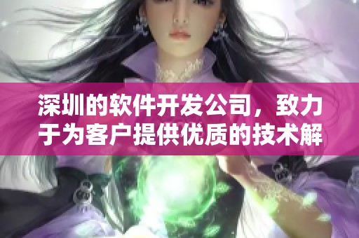 深圳的软件开发公司，致力于为客户提供优质的技术解决方案与服务。