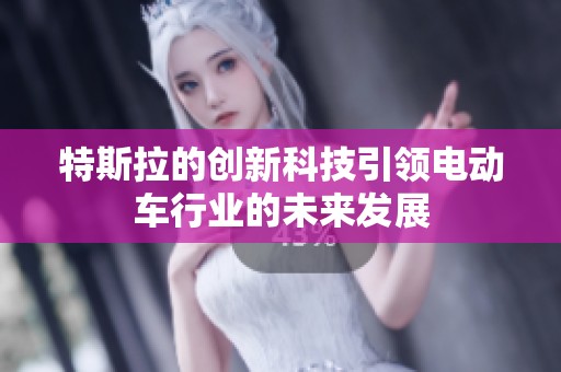 特斯拉的创新科技引领电动车行业的未来发展