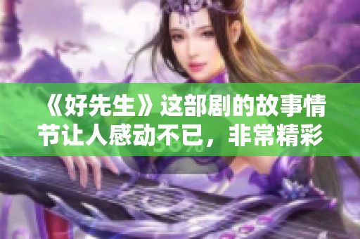 《好先生》这部剧的故事情节让人感动不已，非常精彩精彩的好先生故事。