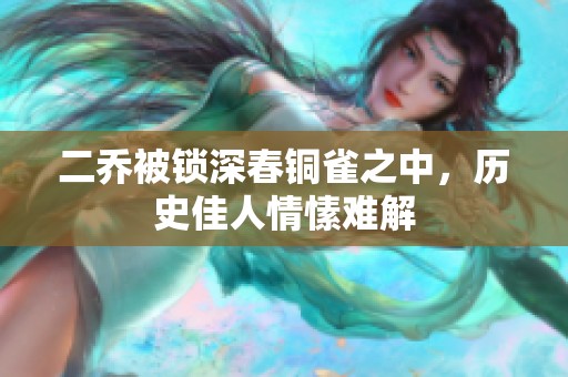 二乔被锁深春铜雀之中，历史佳人情愫难解