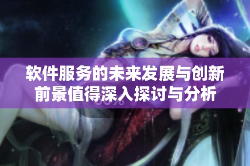软件服务的未来发展与创新前景值得深入探讨与分析