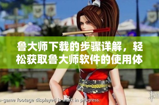 鲁大师下载的步骤详解，轻松获取鲁大师软件的使用体验