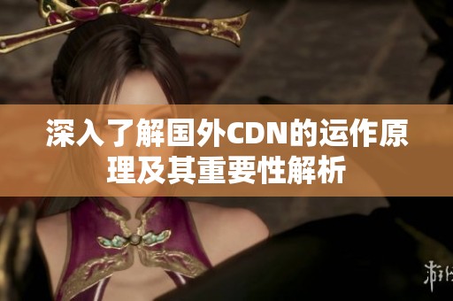 深入了解国外CDN的运作原理及其重要性解析