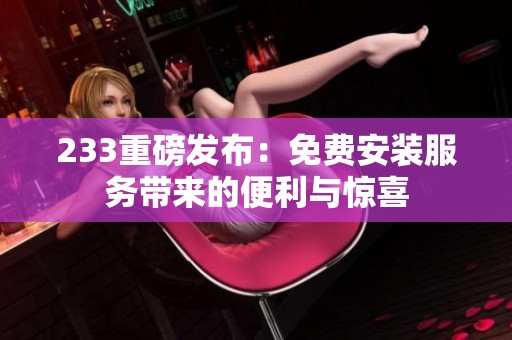 233重磅发布：免费安装服务带来的便利与惊喜