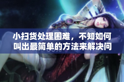 小扫货处理困难，不知如何叫出最简单的方法来解决问题