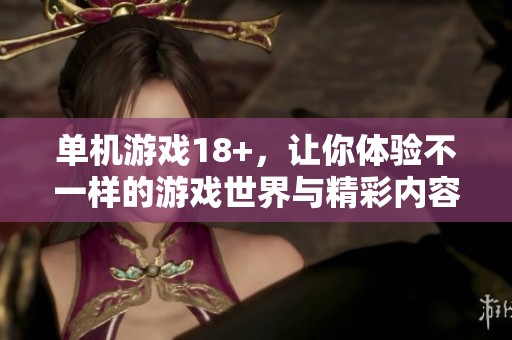 单机游戏18+，让你体验不一样的游戏世界与精彩内容