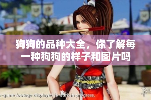狗狗的品种大全，你了解每一种狗狗的样子和图片吗