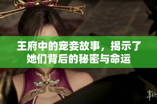 王府中的宠妾故事，揭示了她们背后的秘密与命运