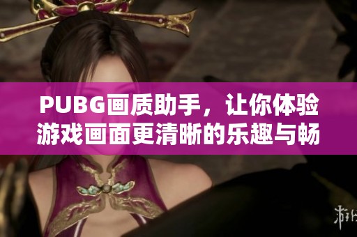 PUBG画质助手，让你体验游戏画面更清晰的乐趣与畅快感受