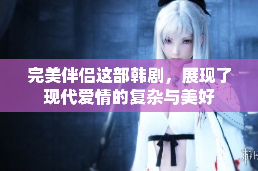 完美伴侣这部韩剧，展现了现代爱情的复杂与美好