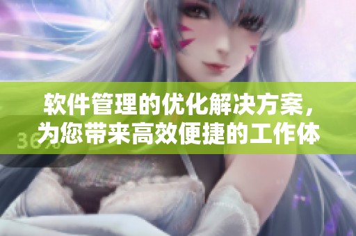 软件管理的优化解决方案，为您带来高效便捷的工作体验