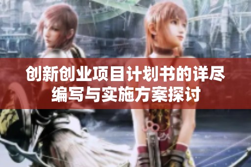 创新创业项目计划书的详尽编写与实施方案探讨