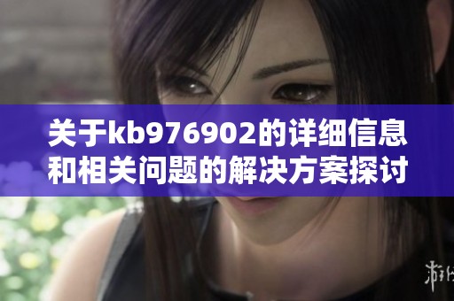 关于kb976902的详细信息和相关问题的解决方案探讨