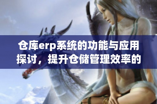 仓库erp系统的功能与应用探讨，提升仓储管理效率的新方法