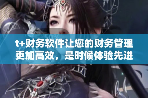 t+财务软件让您的财务管理更加高效，是时候体验先进的财务工具了