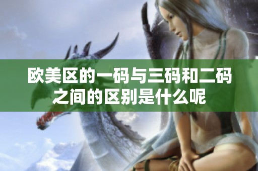 欧美区的一码与三码和二码之间的区别是什么呢