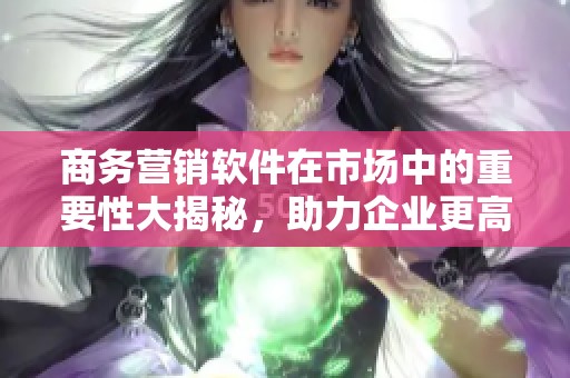 商务营销软件在市场中的重要性大揭秘，助力企业更高效发展。