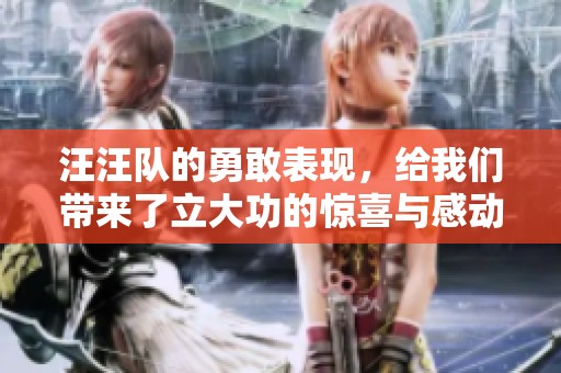 汪汪队的勇敢表现，给我们带来了立大功的惊喜与感动