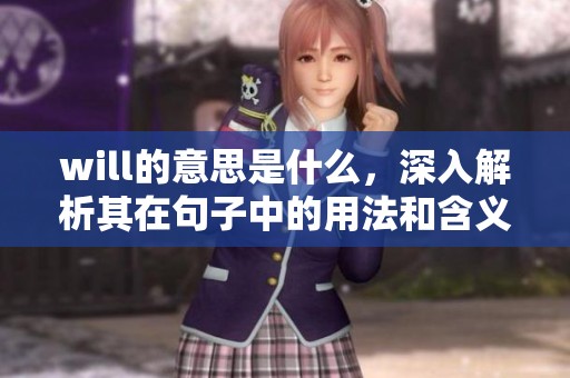 will的意思是什么，深入解析其在句子中的用法和含义